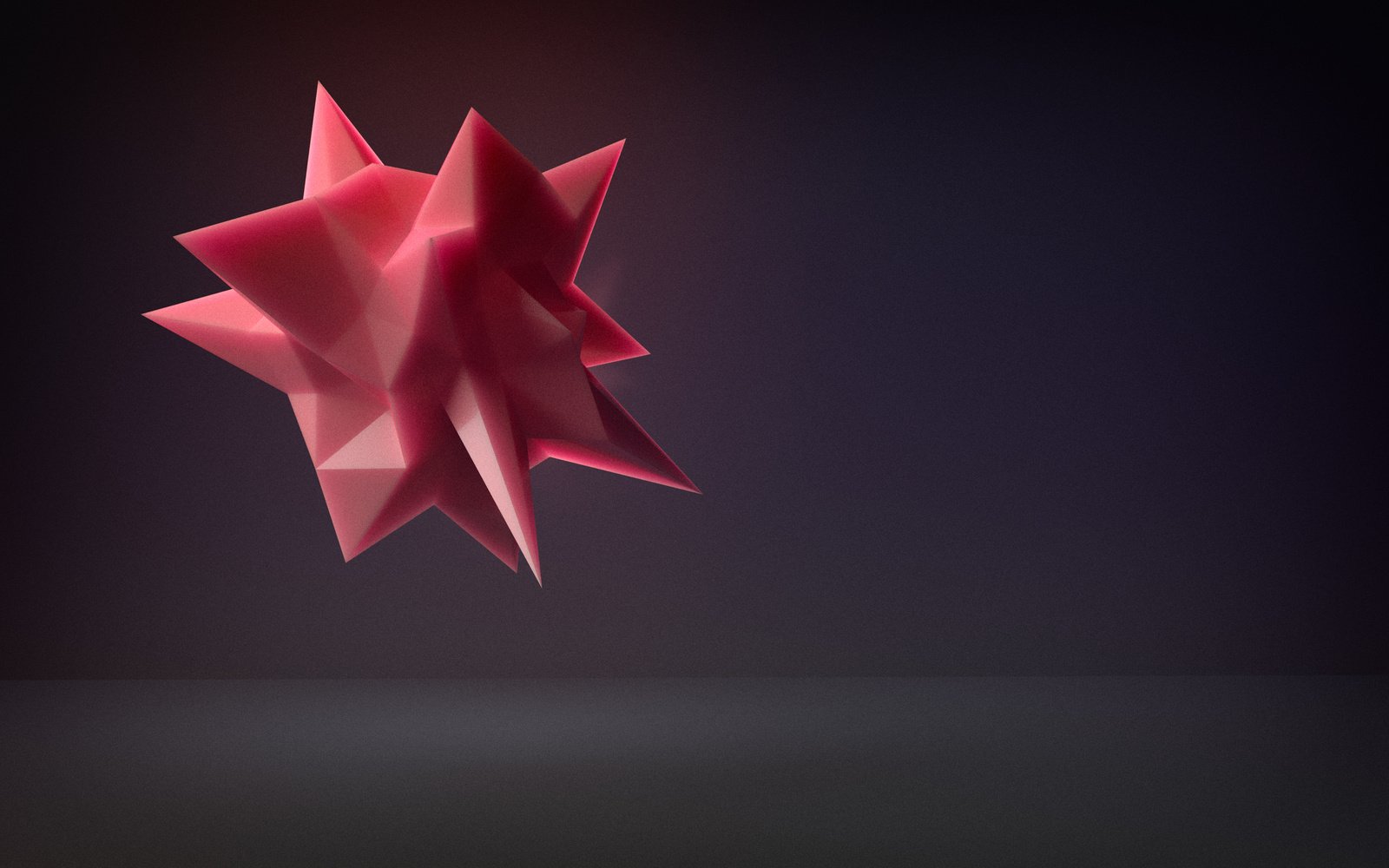 Red low poly object